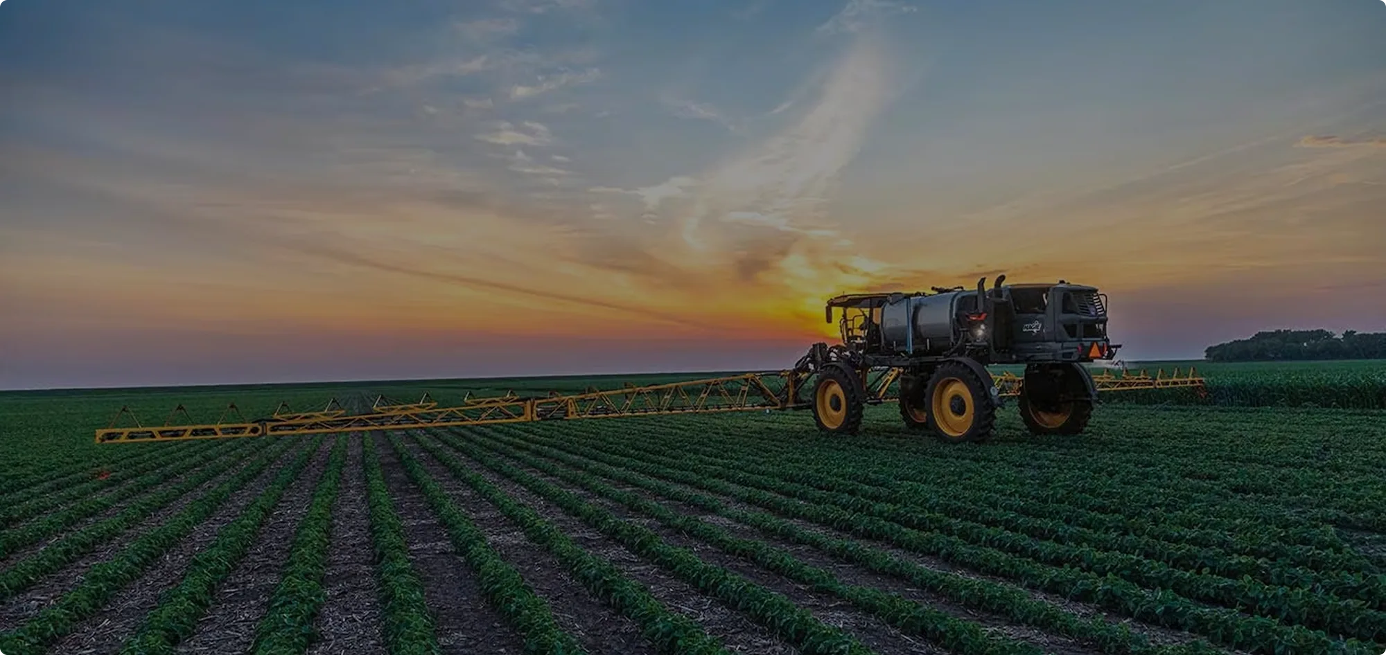 machine working in a field
