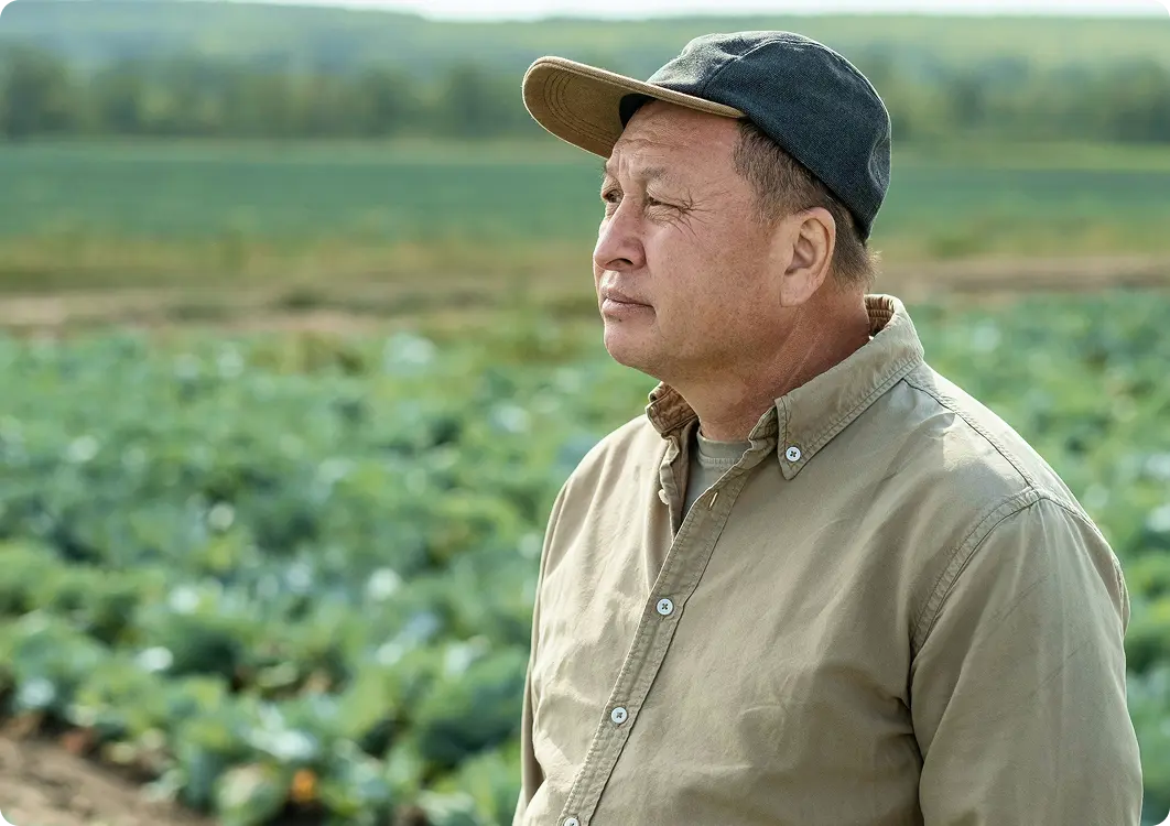 Man standing in a field