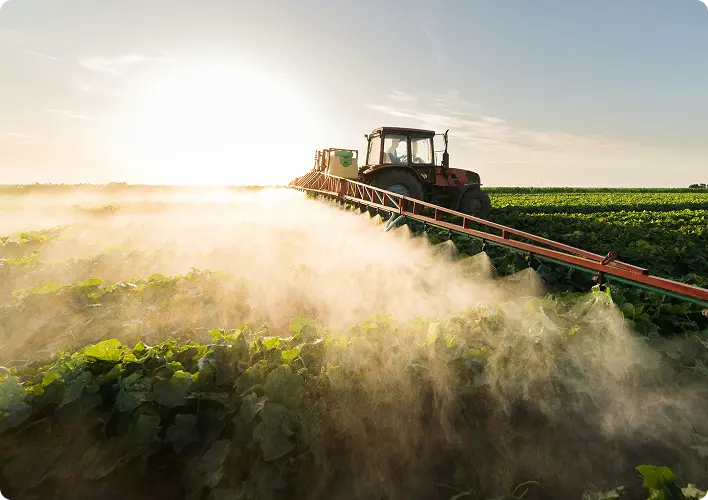 Machine working in a field